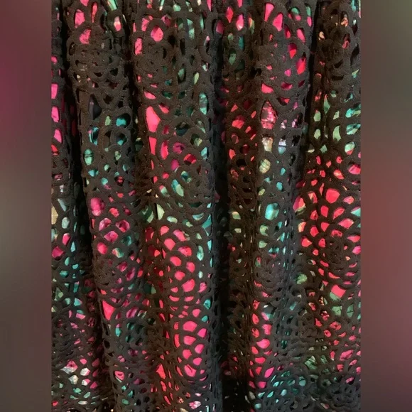 Anthropologie Wolven Black Lace Overlay Dress with Pockets Women’s Size 8 - Picture 10 of 13